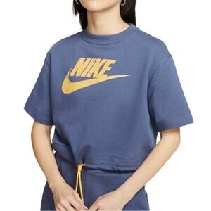 Nike Sportswear Icon Clash Short Sleeve Sweat Diffused Blue Women's Size 3x